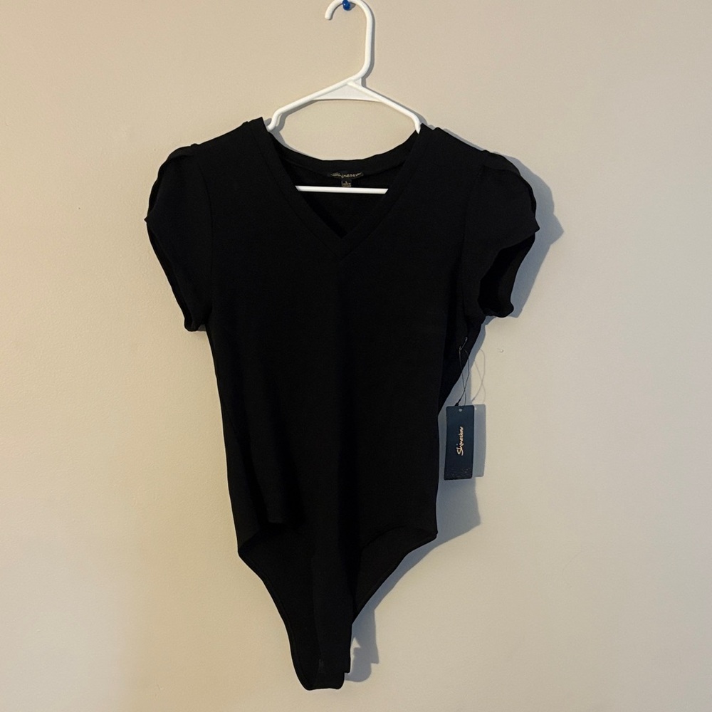 Black Short Sleeve Bodysuit